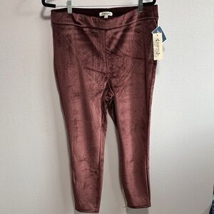 Nanette Lepore Velvet Leggings - Wine